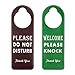 thumbnail image 3 of Kichwit Do Not Disturb Door Hanger Sign, 2 Pack Please Do Not Disturb Sign for Office, Welcome Please Knock Sign (Brown + Green), 3 of 4