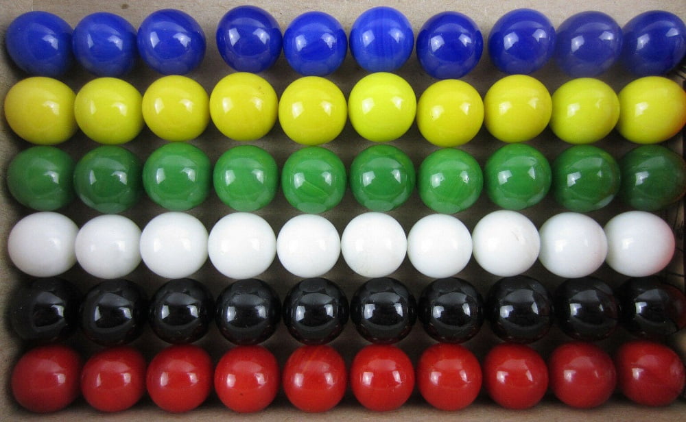 30 DELUXE Solid Glass Replacement Marbles Aggravation Chinese Checker Game 16mm