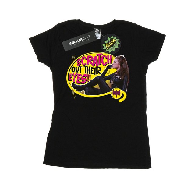 DC Comics T-Shirt en Coton à Rayures pour Femmes Batman Série Télévisée Catwoman