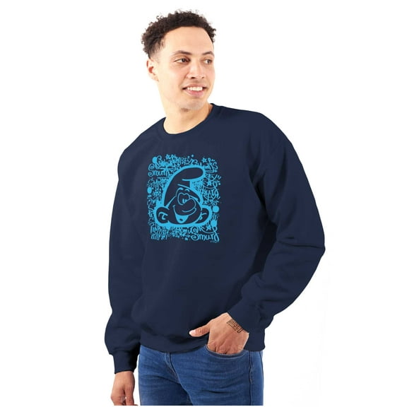 Retro Smurf Cool 90s Graffiti Vibes Sweatshirt for Men or Women Brisco Brands S