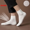 thumbnail image 2 of iOPQO 5 Pairs Mens Crew Socks, Casual Socks for Men, Running Socks, Crew Socks for Men, Gym Socks, White One Size, 2 of 4
