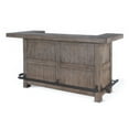 thumbnail image 2 of Yael Bar Cabinet Table, Shelves, Pull Out Tray, 80 Inch, Taupe Brown, 2 of 5