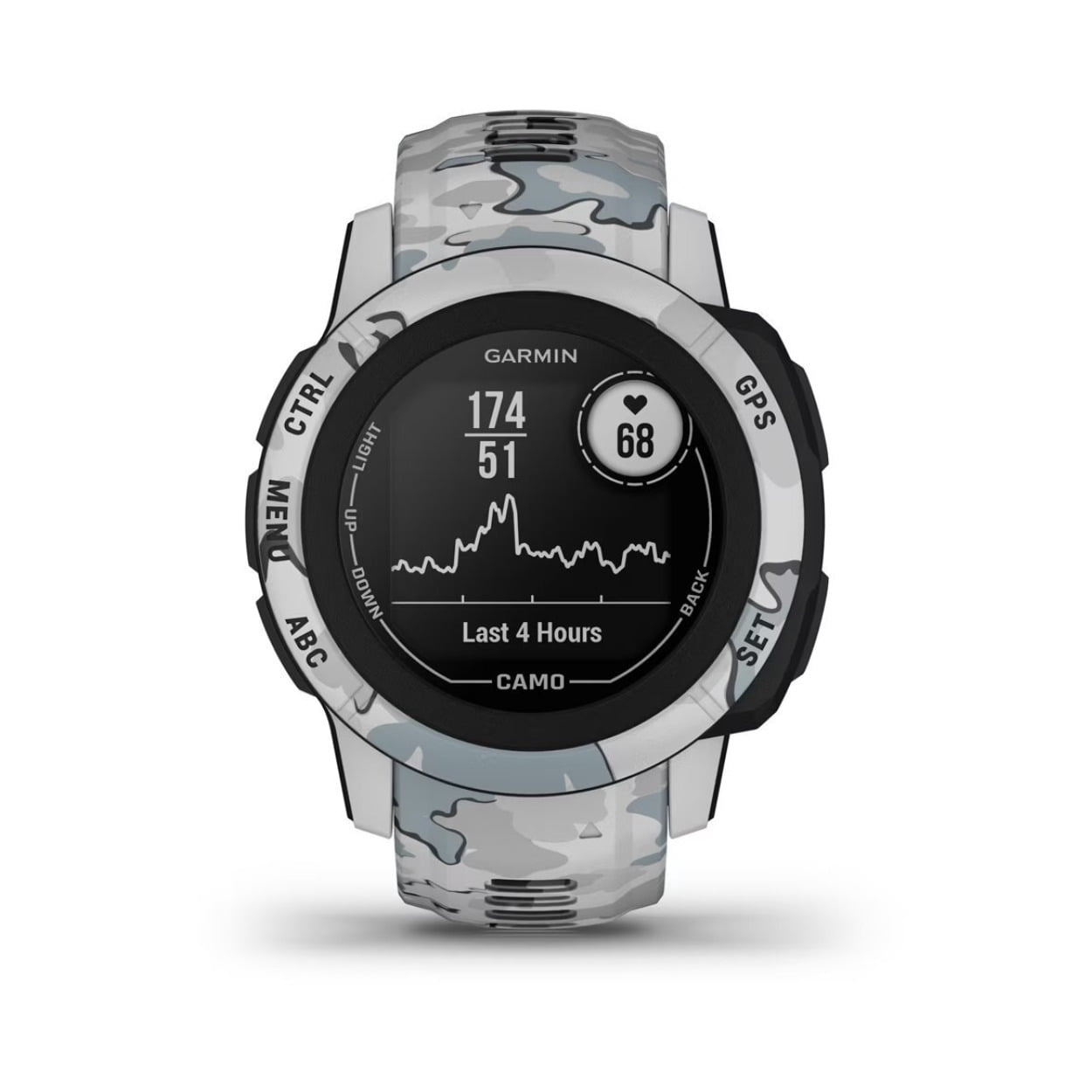Restored Garmin Instinct 2S Camo Edition Multi-GNSS GPS Smartwatch - Mist Camo (Refurbished)