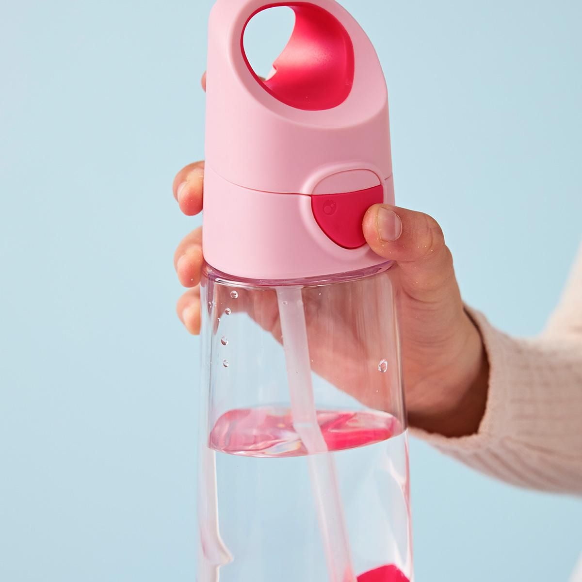 b.box - 20oz Tritan Straw Bottle: Large, Modern Water Bottle with Flip Straw for Kids. Spill Proof, BPA Free. Great for School