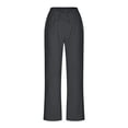 thumbnail image 4 of RXIRUCGD Fashion Womens Casual Solid Color Elastic Loose Pants With Pocket, Gray, Size: L, 4 of 6