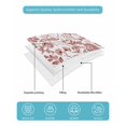 thumbnail image 5 of Boho Red Floral Full Size Down Alternative Comforter, Lightweight Comforter Quilt Bedding Set with Pillow Shams Vintage Farmhouse Paisley Plant Leaf All Seasons Bed Comforter Duvet Insert 78"x90", 5 of 7