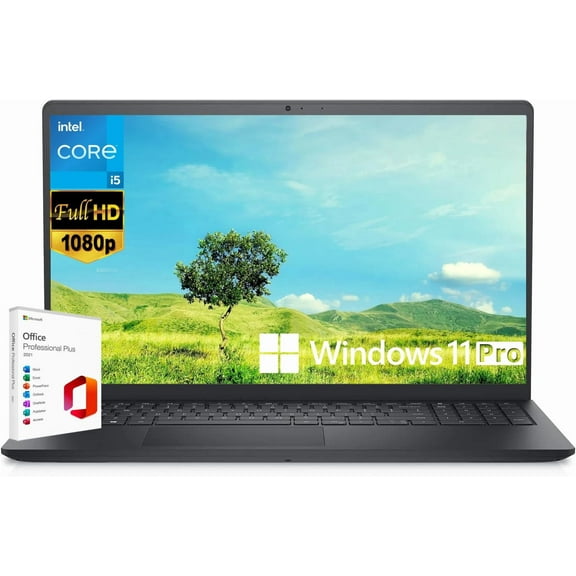 Dell 2024 Inspiron 15 3520 Laptop Computer, 15.6" 120Hz FHD Laptop with Microsoft Office Lifetime License, 64GB RAM, 1TB SSD, Intel 10-Core i5-1235U Up to 4.40 GHz, Wi-Fi 6, Webcam, Windows 11 Pro