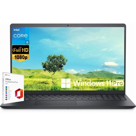 Dell 2024 Inspiron 15 3520 Laptop Computer, 15.6" 120Hz FHD Laptop with Microsoft Office Lifetime License, 16GB RAM, 512GB SSD, Intel 10-Core i5-1235U Up to 4.40 GHz, Wi-Fi 6, Webcam, Windows 11 Pro
