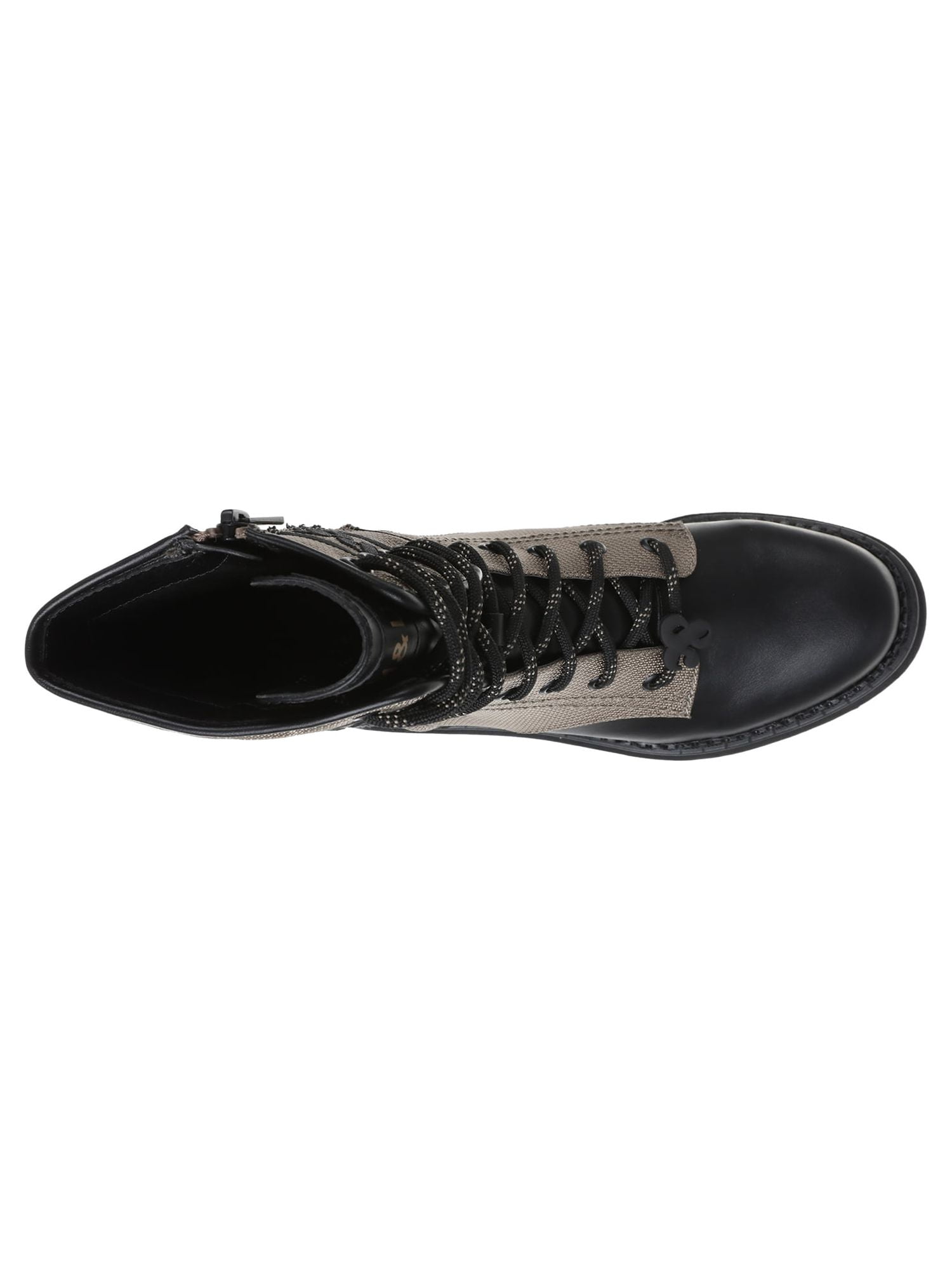 Sam & Libby Women's Combat Boot with Embroidery, Black, Size 8