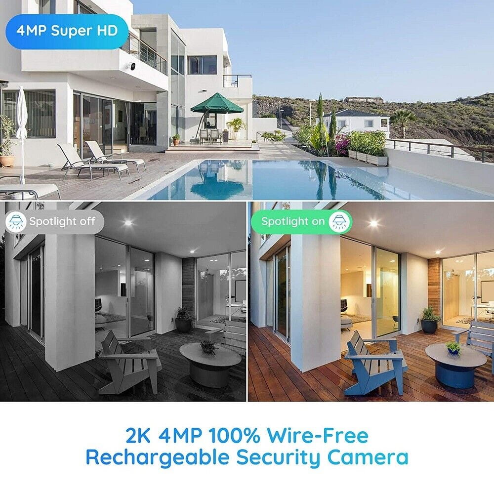 Reolink Argus 3 Plus+SP Smart 2K 4MP Wire-Free Camera with Motion Spotlight Person/Vehicle Detection