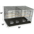 thumbnail image 2 of Seny Lot of 4 Breeding Bird Carrier Cage with Dividor for Parakeet Canary Finch Lover Bird Black, 2 of 2