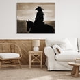 thumbnail image 2 of Stupell Industries Cowgirl Sunset Sepia Portrait People Painting Wrapped Canvas Canvas Art Print Wall Art, 48 x 36, 2 of 7