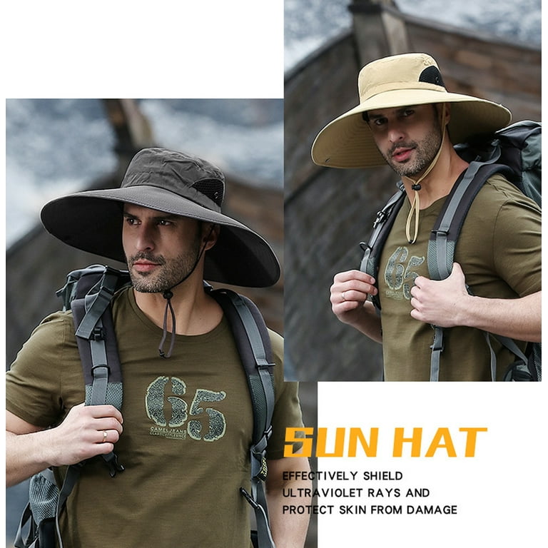 2CFun Sun Hat Fishing Hat for Men Beach Hat Super Wide Brim for Men and Women -Upf 50+ Waterproof Bucket Hat for Fishing, Hiking, Camping, Adult