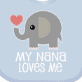 thumbnail image 4 of Inktastic Nana Loves Me for Grandkids Boys or Girls Baby Bib, 4 of 4
