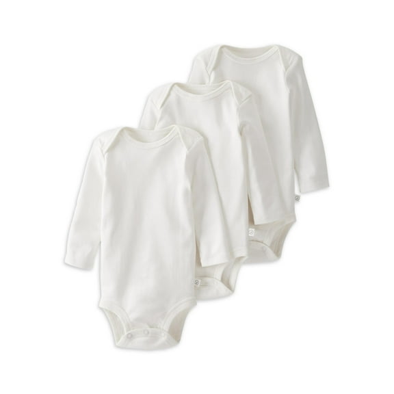 Little Planet by Carter's Baby Neutral Organic Long Sleeve Bodysuits, 3-Pack (Newborn-24 Month)