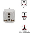 thumbnail image 2 of Uk Plug Adapter, 2 Pin European/us To 3 Pin Uk Plug Adaptor For Shaver/toothbrush/laptop, Eu To Uk Plug Adapter,usa To Uk Plug Adapter(2pcs-white), 2 of 5