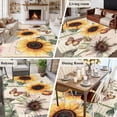 thumbnail image 6 of Sunflower Butterfly Large Area Rugs for Bedroom Living Room, Soft Non Slip Carpet Bedside Rug, Vintage Farm Floral Watercolor Rectangular Floor Cover Kitchen Accent Rug 5'x8' for Dining Room/Office, 6 of 9
