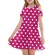thumbnail image 3 of Girls' Summer Dress Kids 2025 Polka Dot Cold Shoulder Dress Cute Casual Summer Dresses for Kids Lightweight and Breathable ,Sie:160, 3 of 7