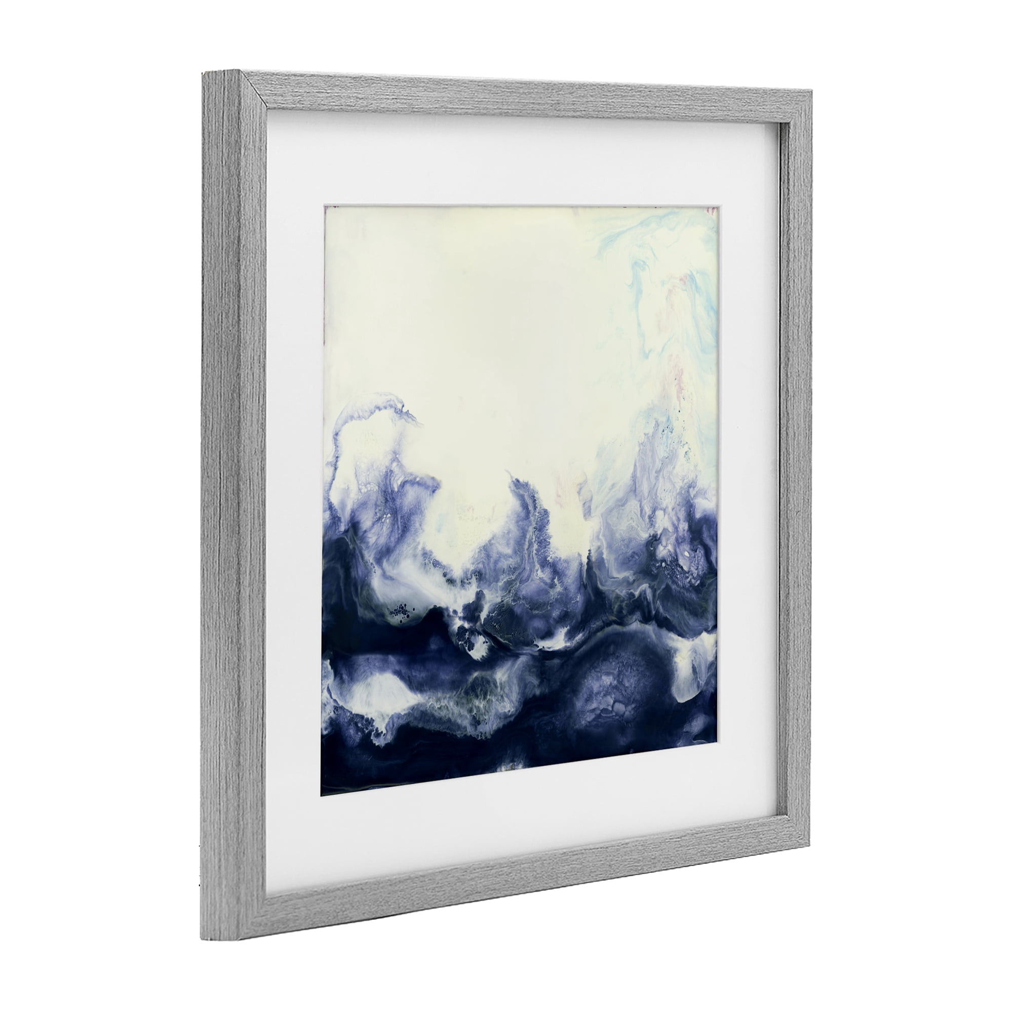 Stupell Industries Oceanic Fluid Swirl Gray Framed Print Under Glass, design by Laura Van Horne
