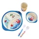 thumbnail image 1 of Un juego de vajilla infantil de fibra de bambú respetuosa con el medio ambiente con plato dividido de dibujos animados para bebés, 1 of 5