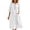 White, variant on Oksale Travel Dresses for Women with Pockets Casual Henley Neck Midi Dress Loose Cozy 3/4 Length Sleeve Dresses Beach Vacation Flowy Dress White S
