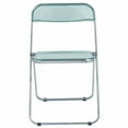 thumbnail image 2 of LeisureMod Folding Dining Chair in Acrylic with Chrome Steel Frame and Open-Back Design for Modern Home, Kitchen, Cafes Lawrence Collection Set of 4, 2 of 10