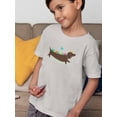 thumbnail image 2 of Image Conscious Birds On A Dachsund T-Shirt Toddler -Jay Fleck Designs, Unisex Regular Fit, 2 of 4