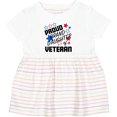 thumbnail image 3 of Inktastic Proud Granddaughter of a Veteran Veterans Day Girls Baby Dress, 3 of 5