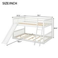 thumbnail image 5 of Full Over Full Bunk Bed with Convertible Slide & Ladder - Sturdy Pine Wood, White - Modern Space-Saving Design for Bedroom, Dorm - Easy Assembly, 79.1" L, 5 of 12