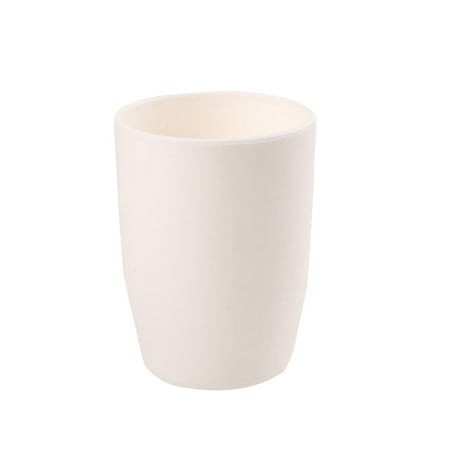 

Plastic Bathroom Tooth Mug Break-Resistant Unbreakable Drink Cups for Water Coffee Milk Juice Tea 201-300ML (White)