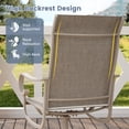 thumbnail image 5 of Vicllax Outdoor Dining Chair Patio Swivel Chairs Set of 4 Rocking Metal Textilene Fabric, Cream, 5 of 13