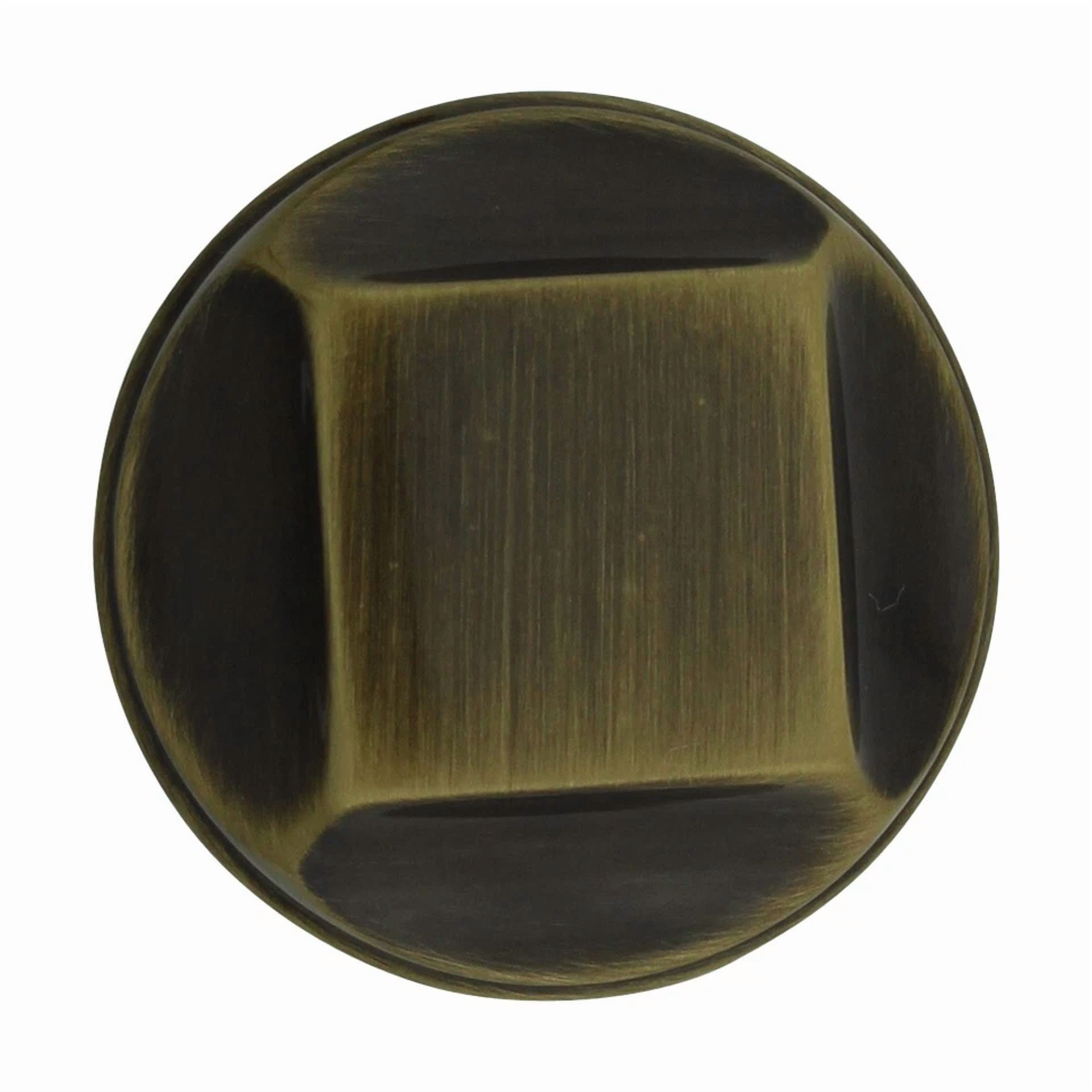 CRESTIN- Antique Style Cabinet Knob Solid Brass 1" Dia Drawer Knob Renovators Supply