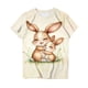 thumbnail image 5 of TaTaai Women's Easter Rabbit T-Shirt Short Sleeve Crew Neck Printed Fitted Spring Summer Base Layer Tee Family Party Daily Wear Gift, 5 of 5