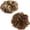 Light Brown+Ginger Brown, variant on Elegant Woman Two Plastic Comb Synthetic Hair Clip In Big Hair Messy Dish Bun Chignon