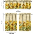 thumbnail image 6 of Sunflower Kitchen Curtains Sets for Windows Summer Sink Window Valance 3 Piece Set Sunflower Kitchen Decor for Living Room Bedroom 54x36 Inches, 6 of 6