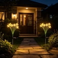thumbnail image 3 of Solar Fiber Optic Garden Stake, Cherry Blossom Flower Light, Waterproof Pathway Decor, Color Changing LED Stake for Walkway, Outdoor Lawn Art for Spring & Summer​, B, 3 of 5