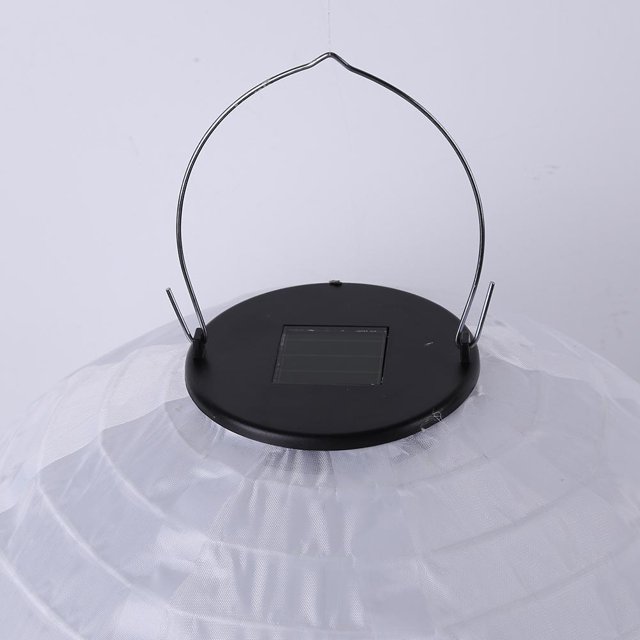 Lámpara de farol de nylon solar Lámpara colgante impermeable Decoración del festival (Blanco) Sywqhk Para estrenar