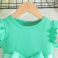 thumbnail image 3 of WOYY Toddler Girls Cotton Bowknot Ribbed Dress Ruffle Sleeves A Line Dress, Sizes 3-7, 3 of 6