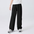 thumbnail image 5 of Jalioing Summer Trousers for Kids Girls Lightweight Elastic Waist Casual Athletic Pants Loose Slacks with Pocket, 5 of 6