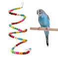 thumbnail image 4 of Juguetes para pájaros Greeniant cuerda Multicolor colgante con cuentas de madera, 4 of 6