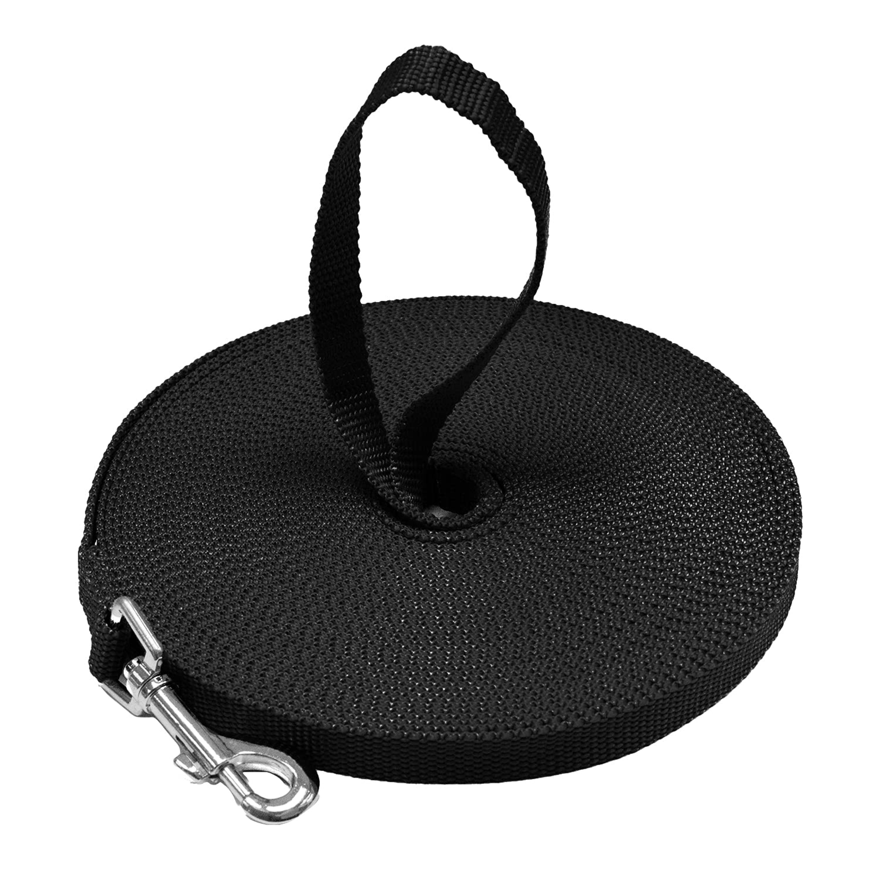 Downtown Pet Supply Long Lead Leash for Dog Training, Black, 20' Dog