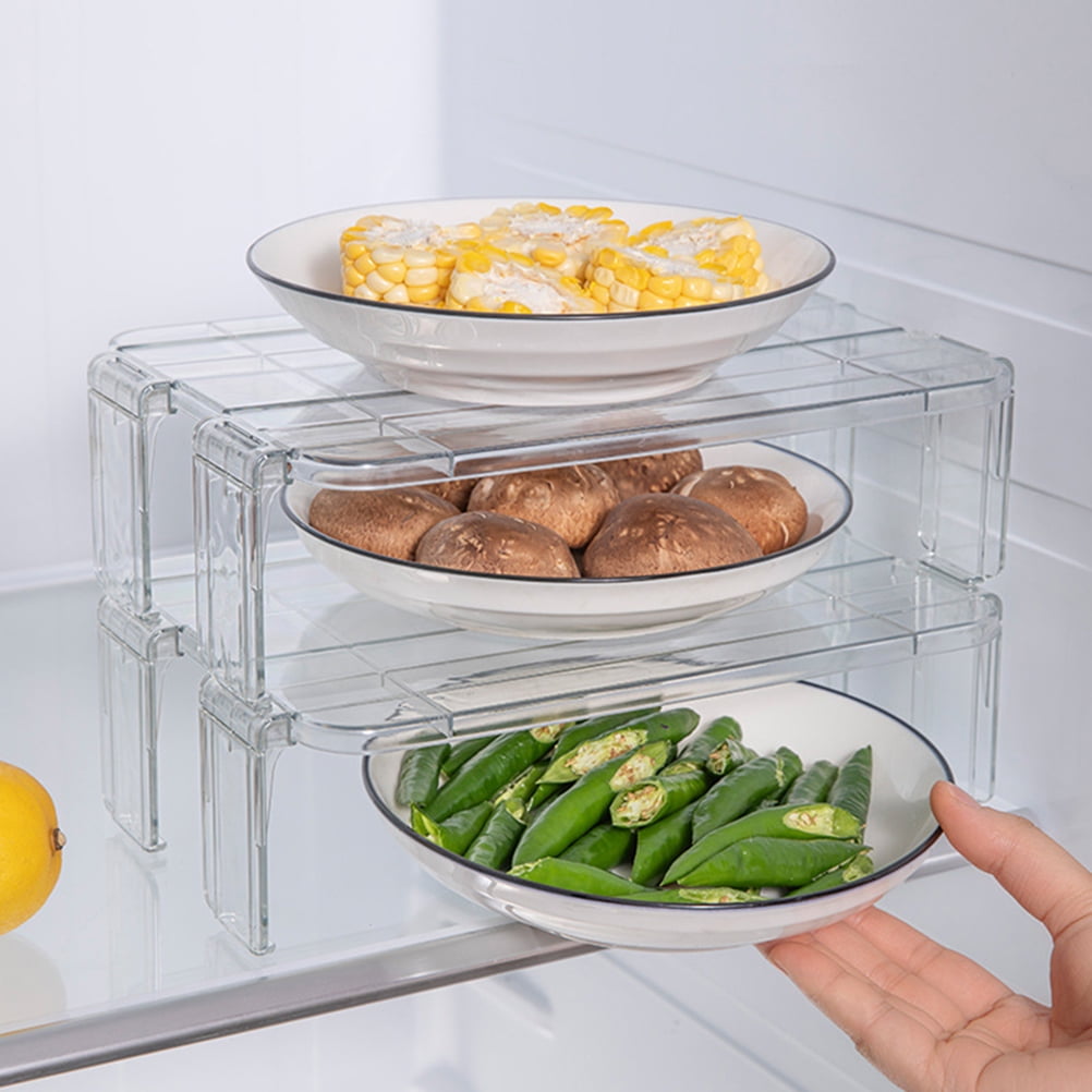 KHBUAB 2Pcs Detachable Refrigerator Storage Shelf Storage Rack for Home Kitchen Accessories