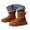 Coffee, variant on Wxirdiow Girls Boots Kids Winter Snow Boots Mid Calf Medium And Large Children's Flat Soled Plush Warm Boots Fashionable And Casual Boys And Girls Outdoor Boots Coffee Size,7-8 Years