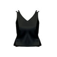 thumbnail image 2 of Black Womens Summer Tops V Neck Large Size Suspender Vest In Summer Versatile Temperament Sleeveless Top Going Out Tops for Women, 2 of 4