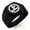 Black, variant on Stainless Steel Murakami Samurai Crest Engraved Hexagon Crest Flat Top Biker Style Polished Ring