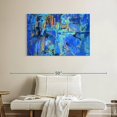 thumbnail image 2 of Elephant Stock Royal Blue Abstract Wall Art - Horizontal Canvas Wall Art - Living Room Wall Decor - Abstract Canvas - Blue And Turquoise Decor - 39" x 26", 2 of 8