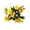 Yellow, variant on Artificial Crabapple Blossoms in Hot Pink - Fake Floral Stems for Floral Arrangements, Faux Crabapple Blooms for Home Decor and Decorative Displays