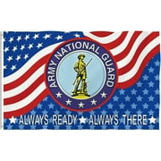 3X5 Army National Guard ALWAYS READY PATRIOTIC USA Emblem Flag Banner