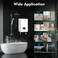 thumbnail image 3 of Instant Electric Tankless Hot Water Heater Bathroom Whole House Color Screen + Shower Three-Piece Set 4500W 110V White, 3 of 11