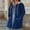 Blue, variant on Black**Friday Chaoheng Plus Size Jackets for Women Women's Plus Size Open Front Hooded Coat,Pocket Detail Duster Jacket